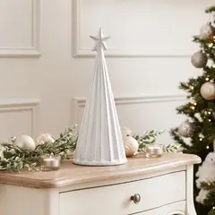 MICA - Árbol Cerámica 25x10 cm Adorno Pino Navidad Decoración