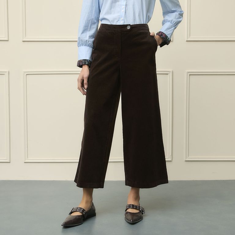 Pantalón Regular Tiro Medio Mujer