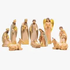 MICA - Pesebre Casa Madera 23 cm Adorno Navidad Decoración