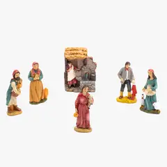 MICA - Pesebre 5 Figuras Adorno Navidad Decoración