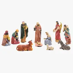 MICA - Pesebre 11 Figuras 19 cm Adorno Navidad Decoración