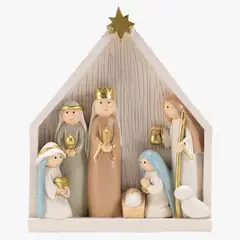 MICA - Pesebre Ovejas 22x18 cm Adorno Navidad Decoración