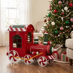 MICA - Tren Toy 69X35X93 cm Hierro Adorno Navidad Decoración