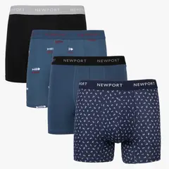 NEWPORT - Pack De 4 Boxers Algodón Hombre