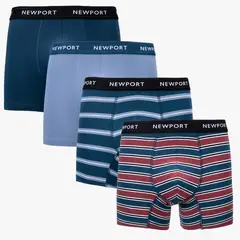 NEWPORT - Pack De 4 Boxers Algodón Hombre