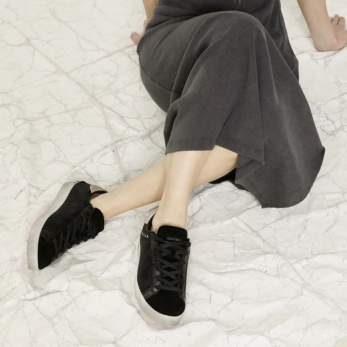 AMERICANINO - Ou Zapatilla Urbana Mujer Negro Americanino