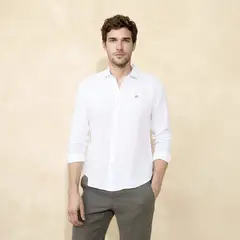 CASCAIS - Camisa Lino Manga Larga Hombre