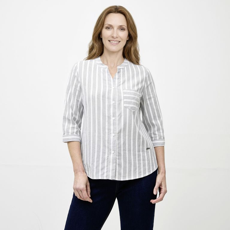 Blusa Manga Larga Algodón Mujer