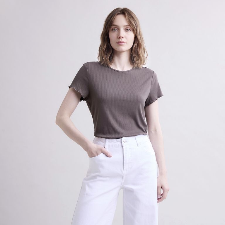 Polera Básica Lisa Mujer
