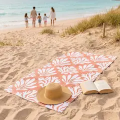 MICA - Toalla De Playa Estampada Coral 80x160 Cm