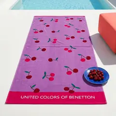 BENETTON - Toalla de Playa Infantil Estampada Cherry 71x148 Cm