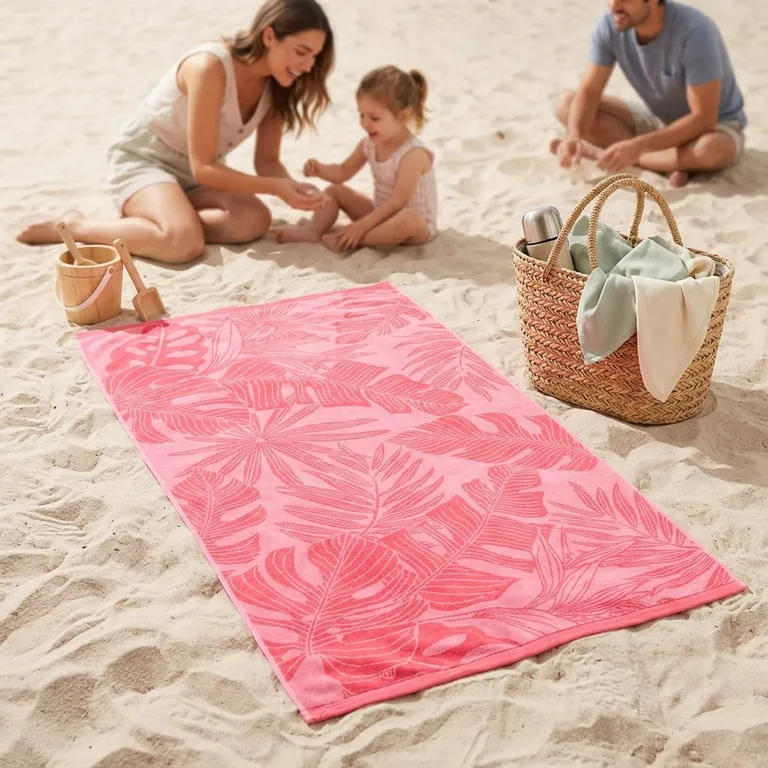 Toalla De Playa Hojas 80x160 Cm