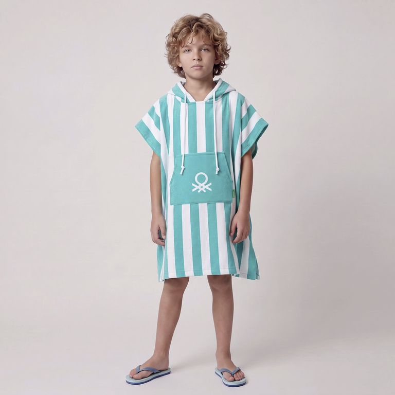 Toalla Capucha Infantil Stripe 71x148 Cm