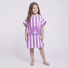 BENETTON - Toalla Capucha Infantil Stripe 71x148 Cm