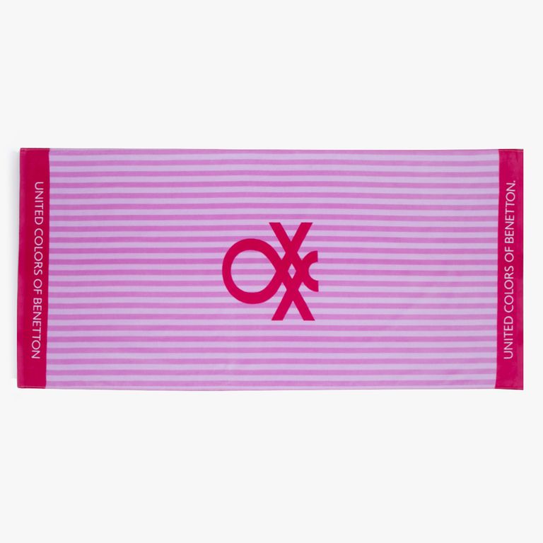 Toalla Inf Print Pink 71X148