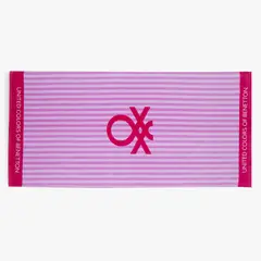 BENETTON - Toalla Inf Print Pink 71X148
