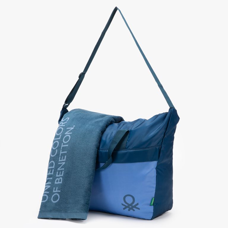 Bolso Toalla Piramide Azul 90X170