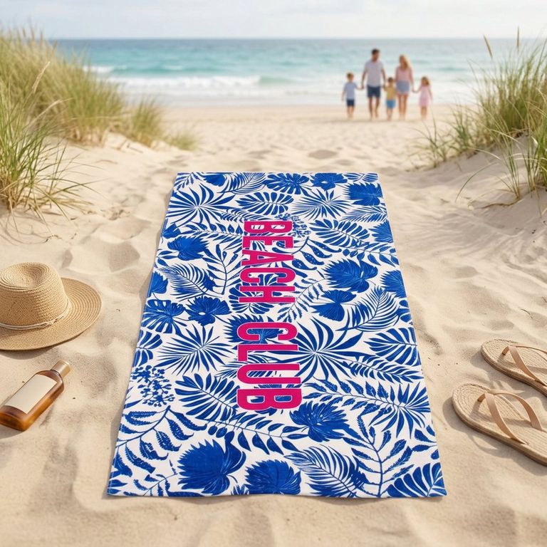 Toalla De Playa Estampada Club 80x160 Cm