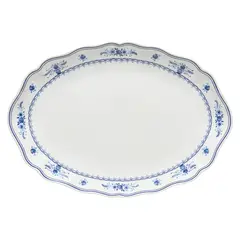 COSTA NOVA - Fuente Ovalada Cerámica Azul 40X28.8 cm