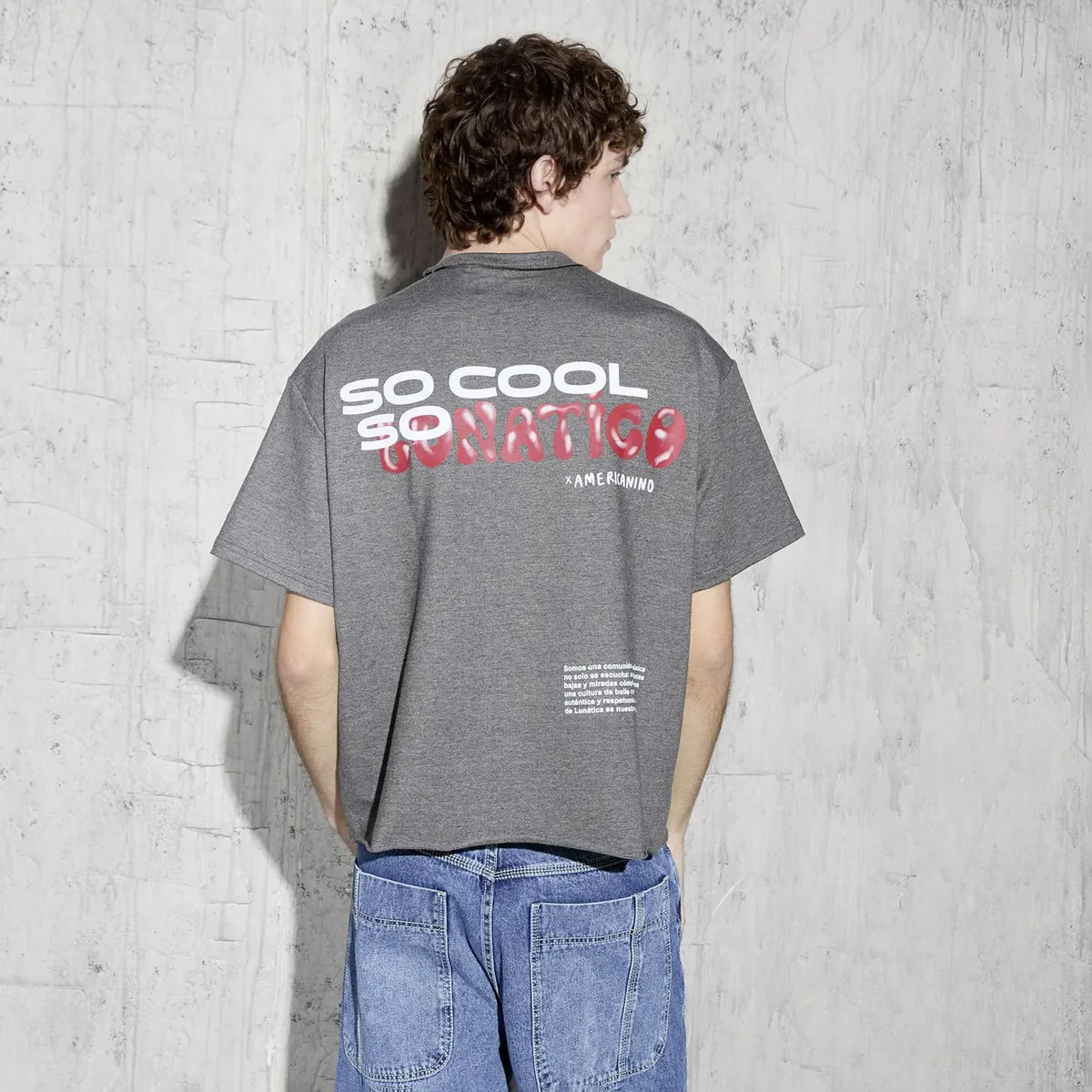 AMERICANINO - Polera Manga Corta Hombre Lunática Americanino