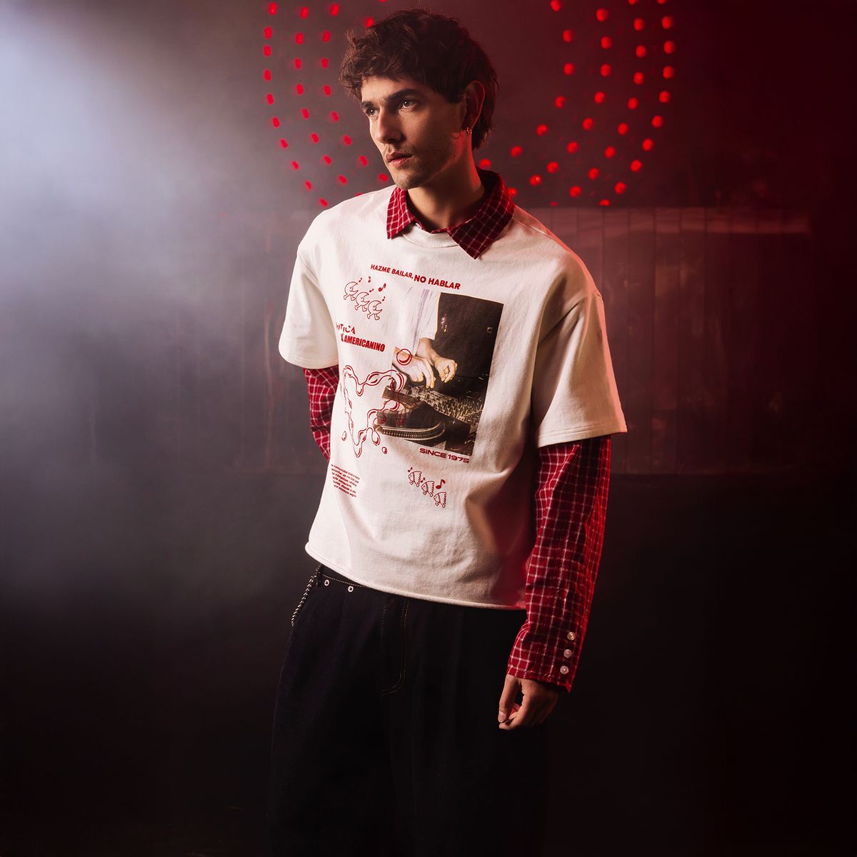 AMERICANINO - Polera Manga Corta Hombre Lunática Americanino
