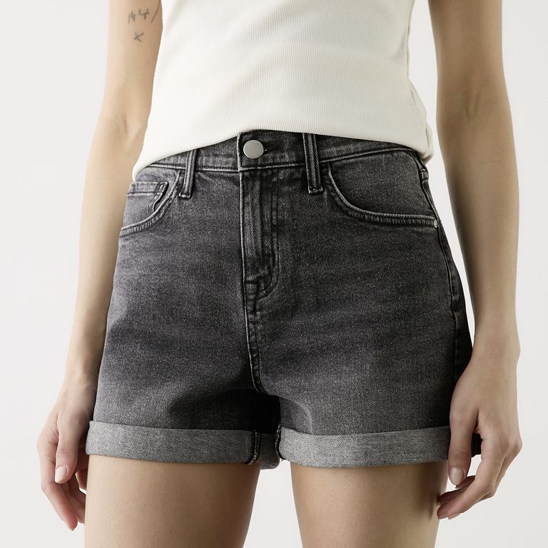 Short Denim Balloon Tiro Alto Mujer