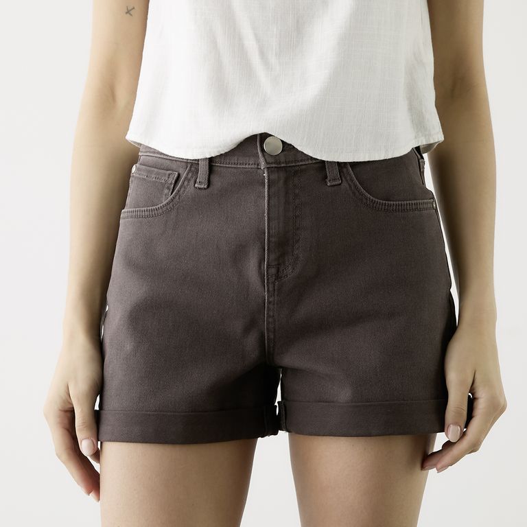Short Denim Balloon Tiro Alto Mujer