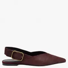 BASEMENT - Zapato Casual Mujer Cuero Burdeo