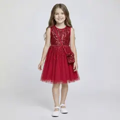 YAMP - Vestido Fiesta Con Cartera Niña