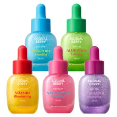 EQQUALBERRY - Set de Mini Serums para Hidratación, Luminosidad y Reafirmación