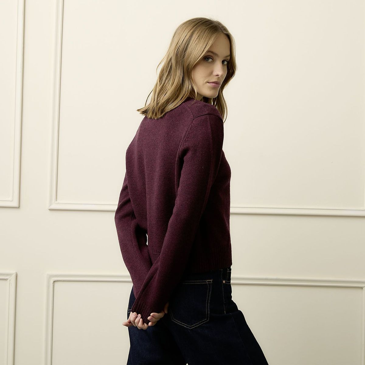 BASEMENT - Chaleco 100% Lana Merino Mujer Basement