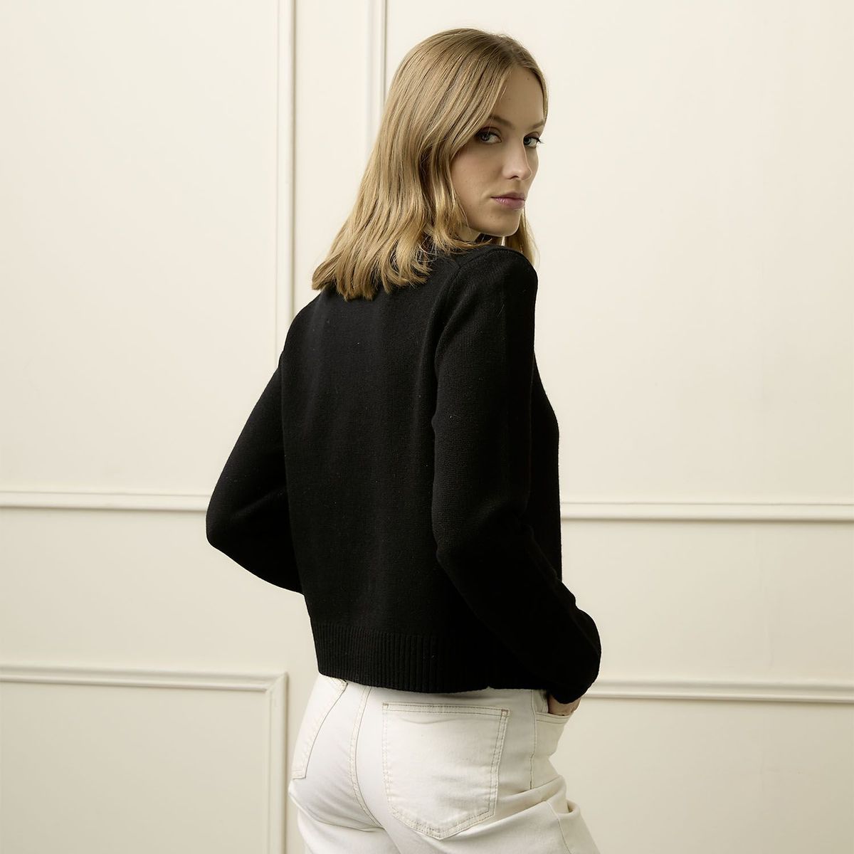 BASEMENT - Chaleco 100% Lana Merino Mujer Basement