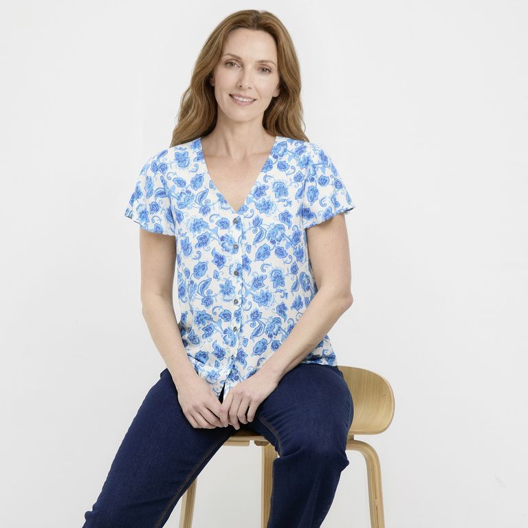 Blusa Manga Corta Mujer