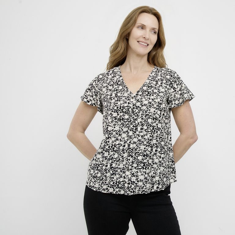 Blusa Manga Corta Mujer
