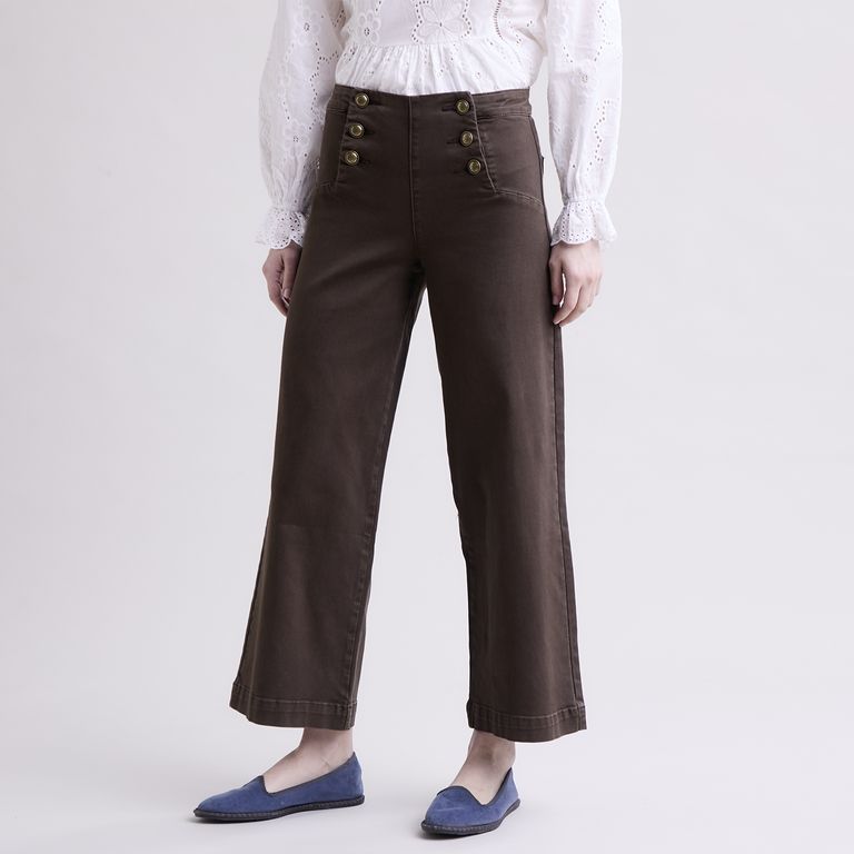 Jeans Wide Leg Tiro Medio Mujer