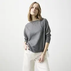 BASEMENT - Sweater Asimetrico Encaje Mujer