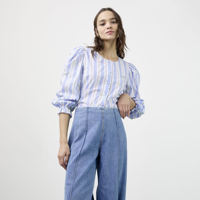 Blusa Manga Globo Mujer