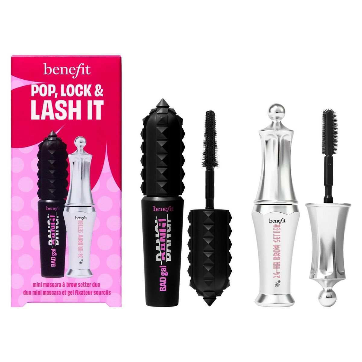 BENEFIT - Mini Mascara De Pestañas Y Gel De Cejas Pop, Lock & Lash It Kit Benefit