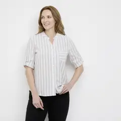 NEWPORT - Blusa Manga Larga Algodón Mujer