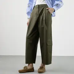 BASEMENT - Pantalón Balloon Tiro Alto Mujer