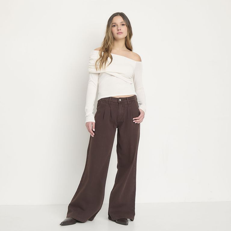 Jeans Tiro Medio Mujer
