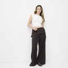 SYBILLA - Pantalón Tiro Medio Mujer