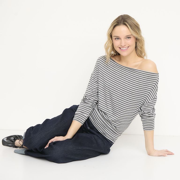 Polera Manga larga Off Shoulder Mujer