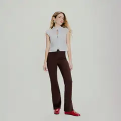 SYBILLA - Pantalón Tiro Medio Mujer