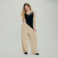 SYBILLA - Pantalón Tiro Medio Mujer