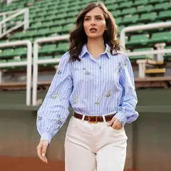 BASEMENT - Blusa Rayas Mujer