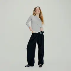 SYBILLA - Pantalón Tiro Medio Mujer