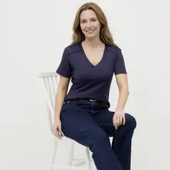 NEWPORT - Polera Manga Corta Mujer
