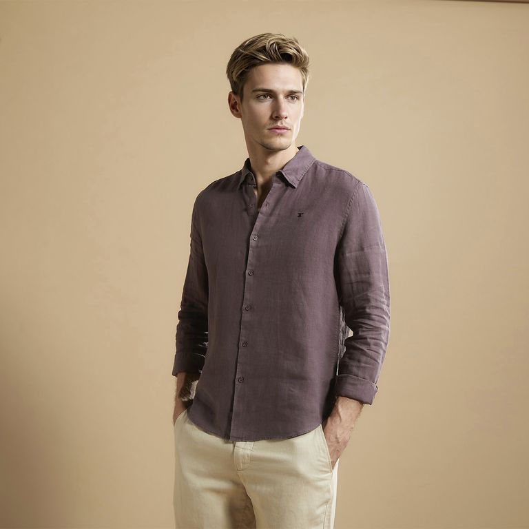 Camisa 100% Lino Europeo Hombre Wolf and Hank