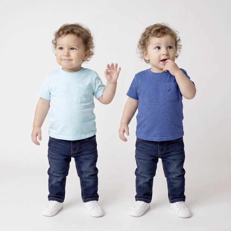 Pack 2 Poleras Manga Corta Bebé Niño